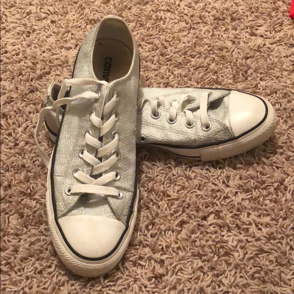 Sliver Glitter Converse